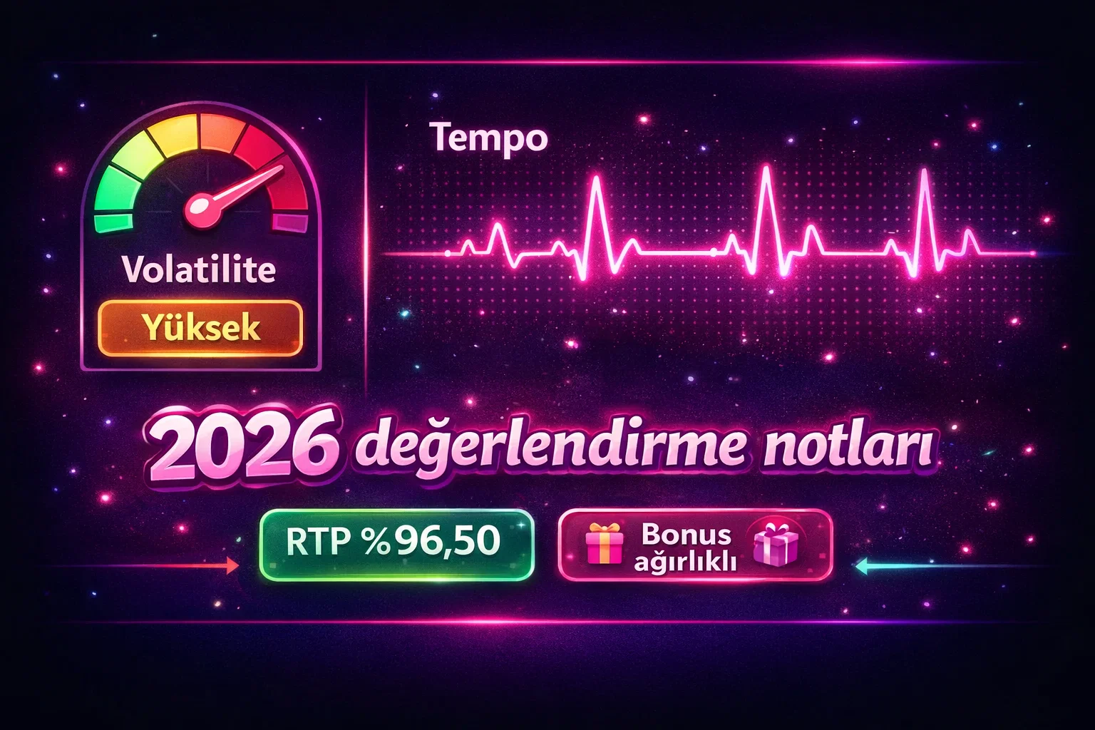Sugar Rush volatilite ve tempo infografik